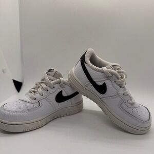 Nike Air Force 1 Low Toddler Shoes White Black Cz1691 100 Size 9c Sneakers Child